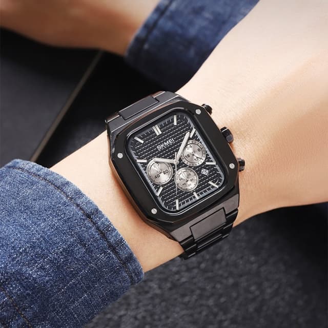 SKMEI Clock Business Quartz Watch Square Fashion Armbåndsur Luminous
