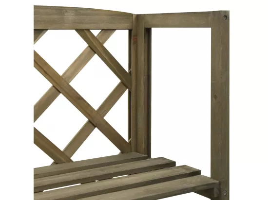 Treillis avec étagères Gris 55x30x140 cm Bois de sapin massif