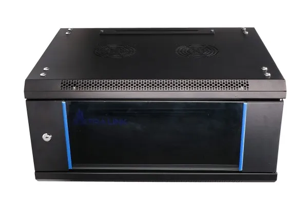 Extralink - Rack kabinet - 600x600 mm - vægmonterbar - sort - 4U - 19