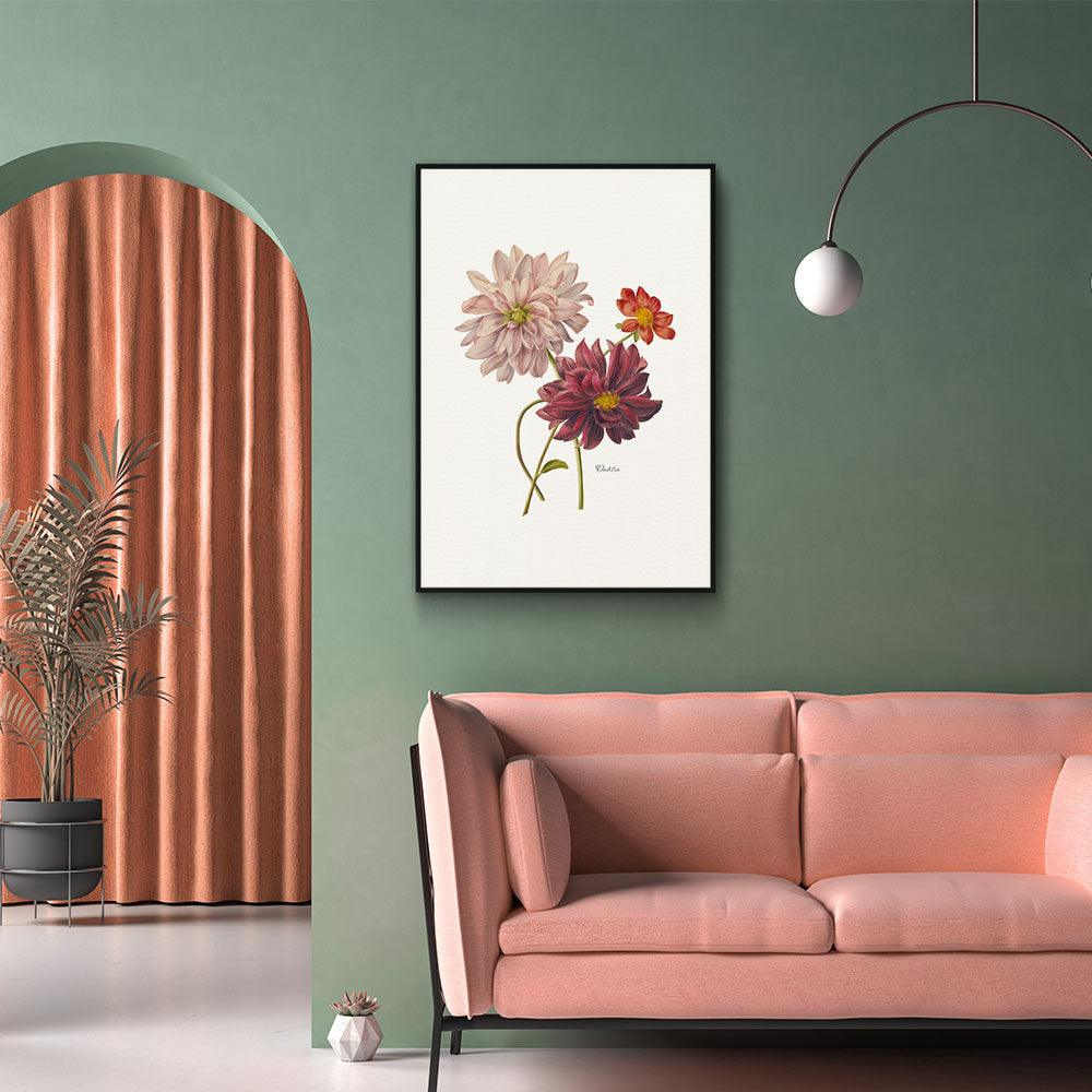 Walljar poster ingelijst - Dahlia Poster ingelijst - 40 x 60 cm