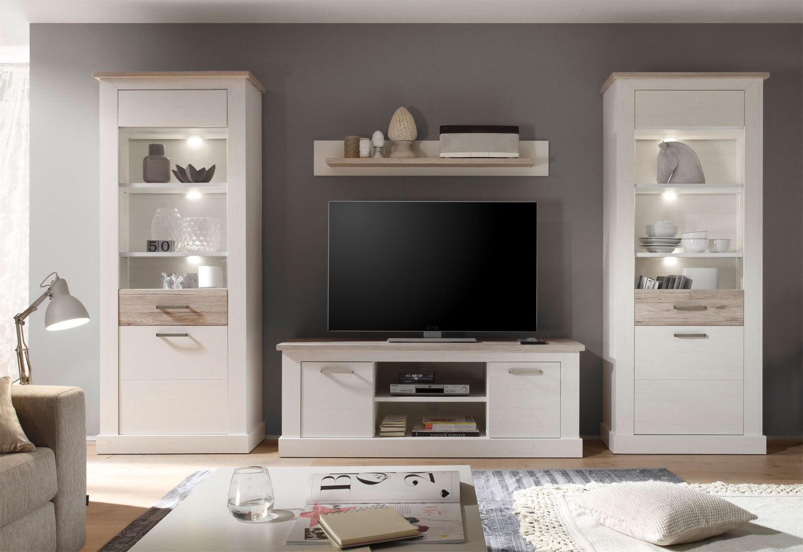 TV-Unterteil Toronto Anderson Pinie hell Nachbildung ca. 160 x 60 x 52 cm