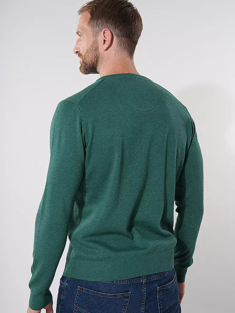 FYNCH HATTON Pullover dunkelgrün