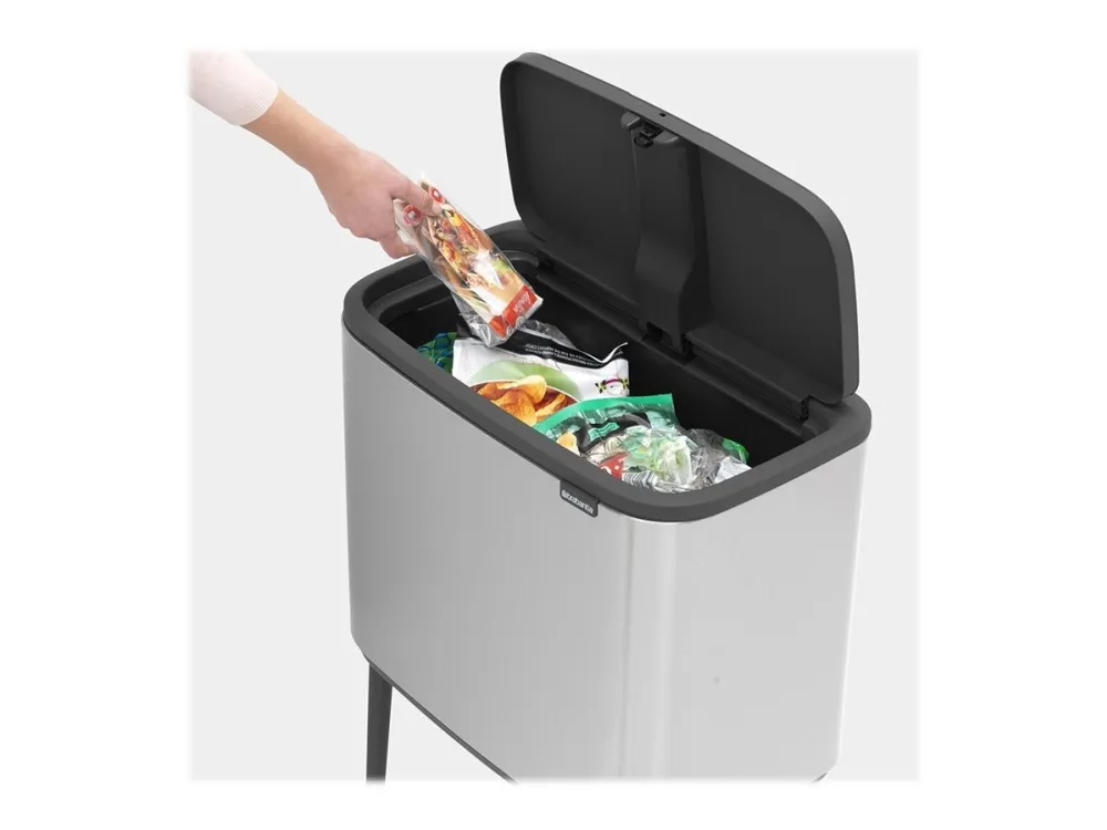 Brabantia Bo Touch Bin - Skraldespand - fliplåg - 36 L - mat stål