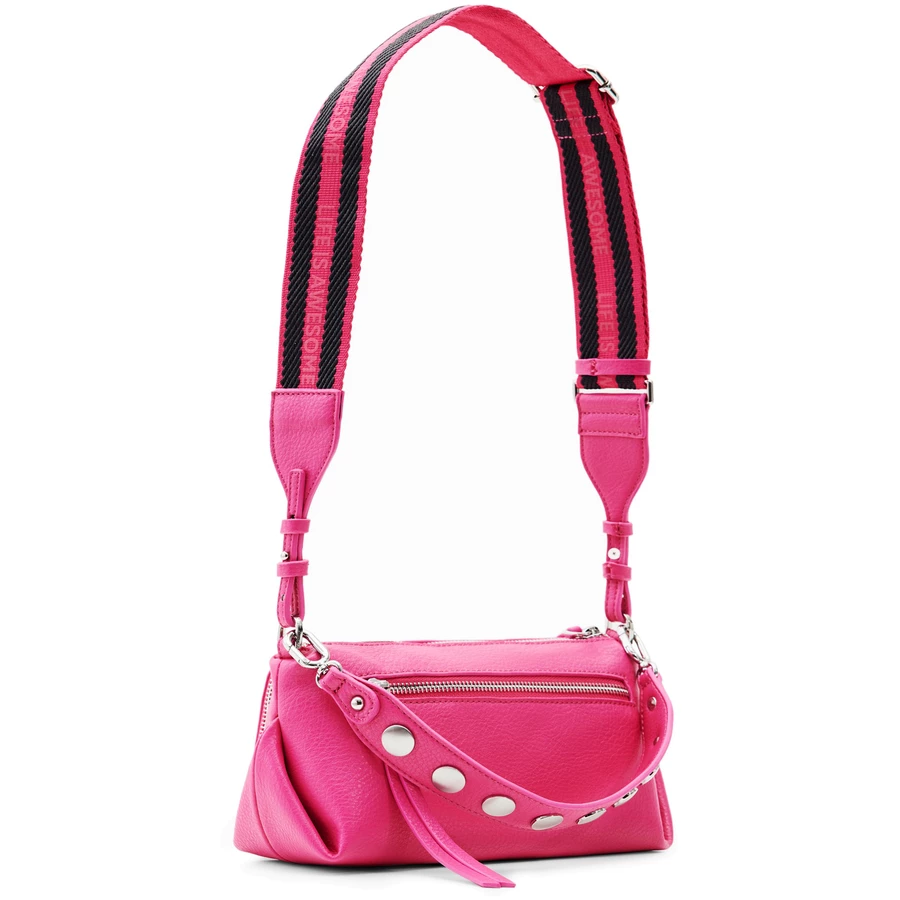 Desigual Half Logo Urus - Schultertasche 22 cm fuchsia