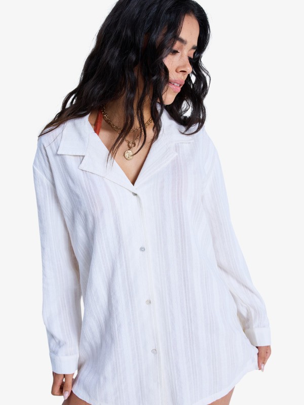 Sunset Back Chemise de plage Blanc Femme