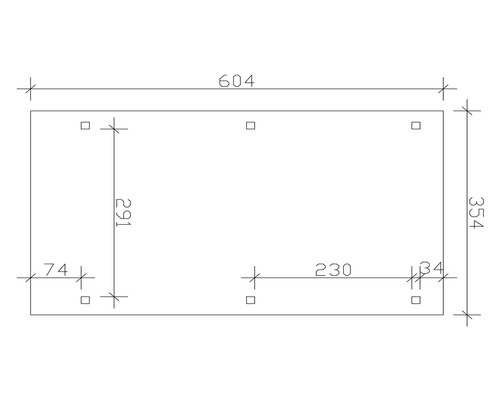 Enkele carport SKAN HOLZ Emsland incl. paalankers 354 x 604 cm wit
