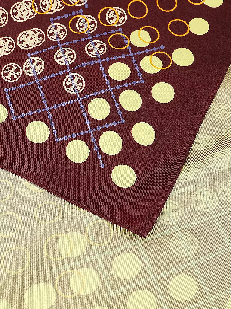 TORY BURCH Seidentuch  dunkelrot