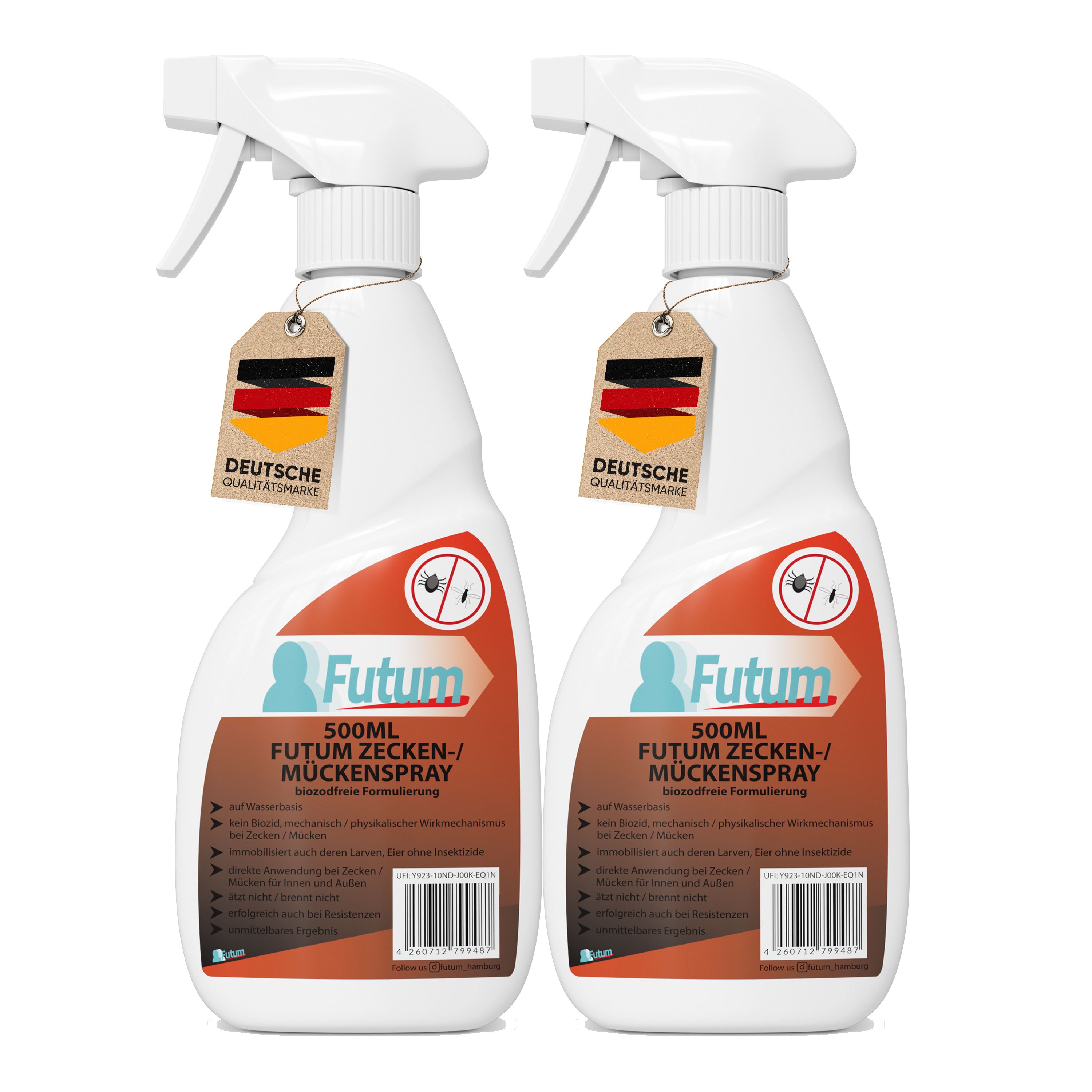 FUTUM 2x500ml Zecken- / Mückenspray