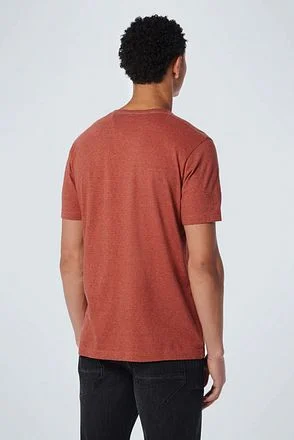 No Excess T-Shirt Streep Melange Rood 19350221SN-192 kopen