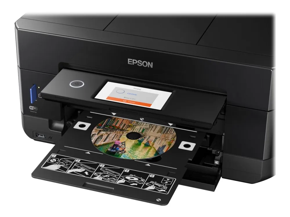 Epson Expression Premium XP-7100 Small-in-One - Multifunktionsprinter - farve - blækprinter - Legal (216 x 356 mm) (original) - A4/Legal (medie) - op til 11 spm (kopiering) - op til 15.8 spm (udskriver) - 120 ark - USB 2.0, Gigabit LAN, Wi-Fi(n) - so