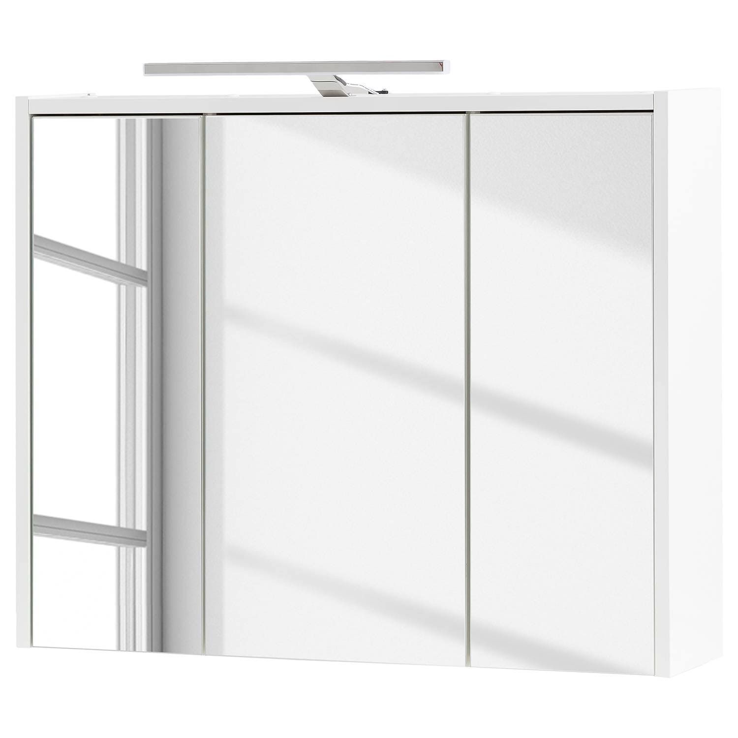 INOSIGN Spiegelschrank List Breite 74,5 cm Badschrank mit viel Stauraum., Weiß