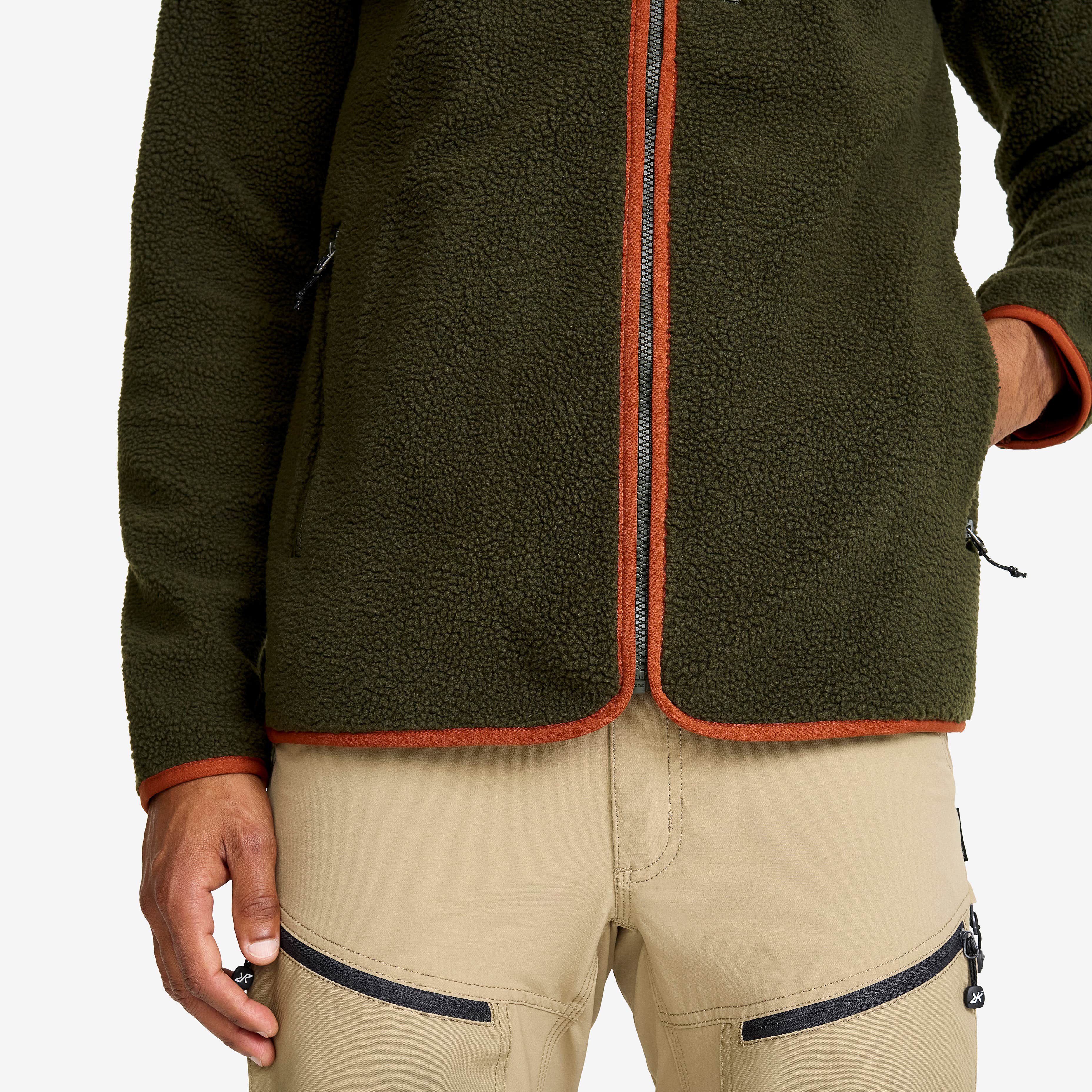 Canyon Full-zip Pile Fleece Herre Forest Night/Rusty Orange