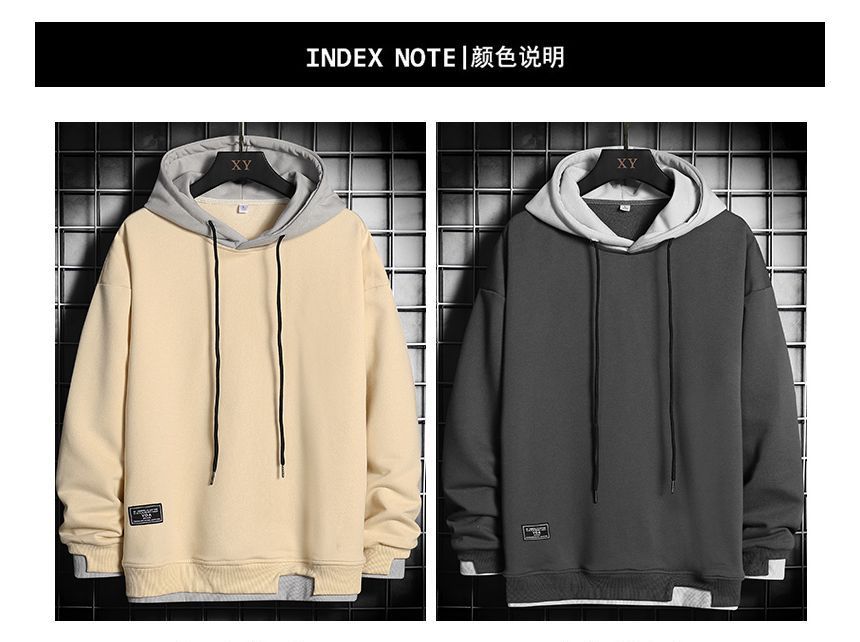 Wolfkane - Mock Two-Piece Long-Sleeve Two-Tone Distressed Hoodie