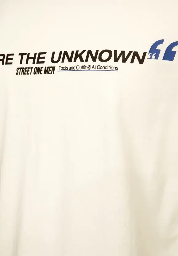 T-Shirt mit Prints - wool white