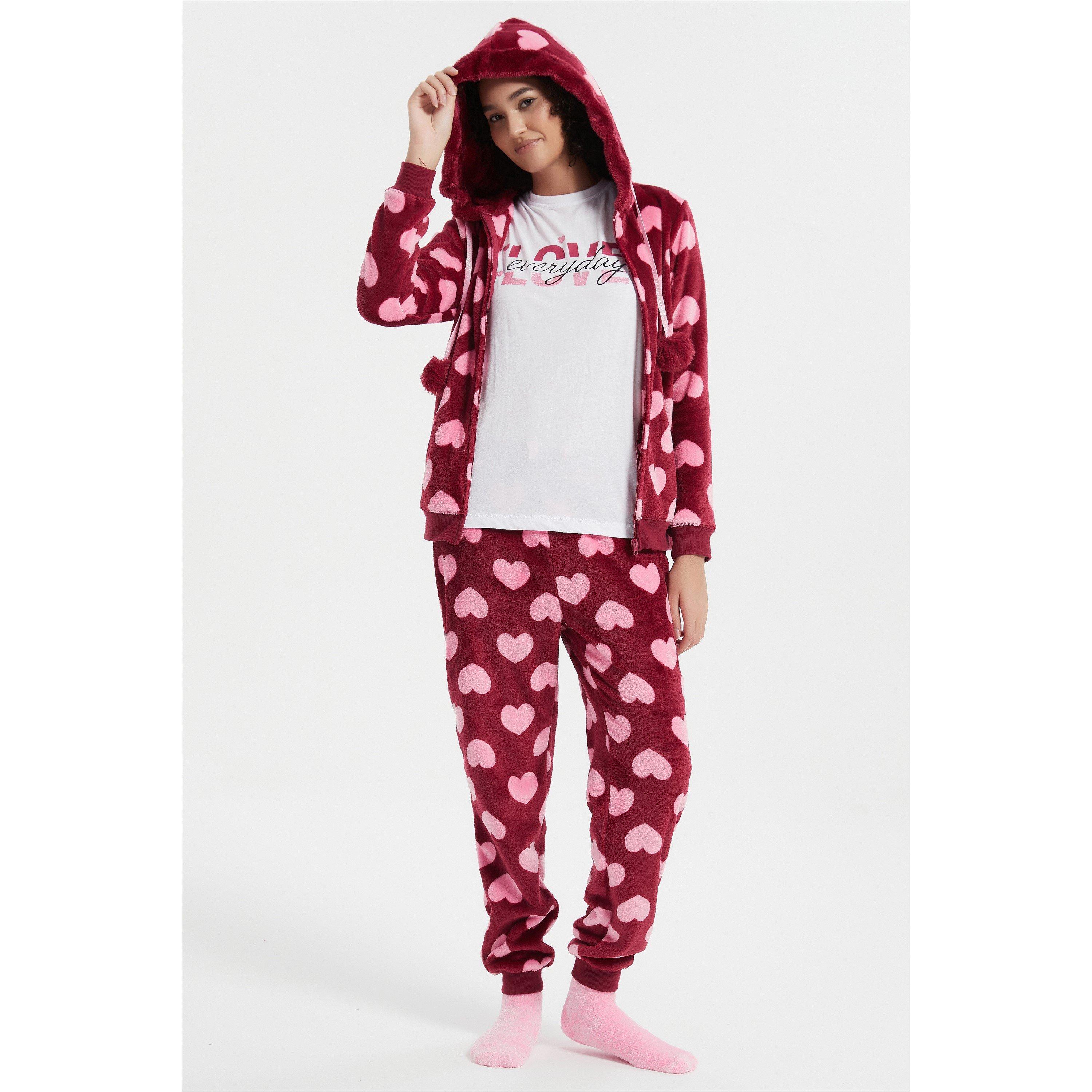 Linea Ladies 4 Piece Love Hooded Lounge Set