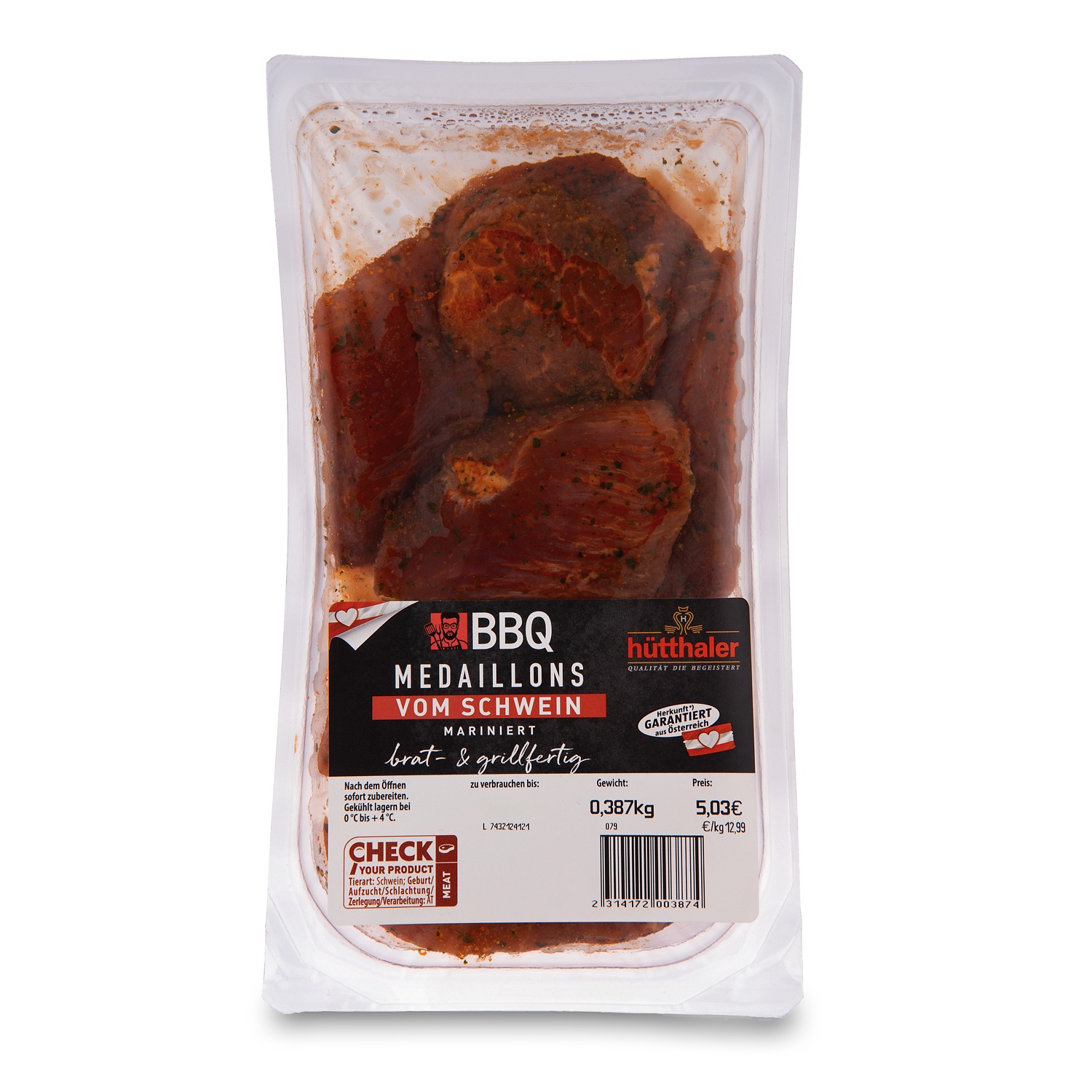 BBQ Schweinemedaillons 1 kg