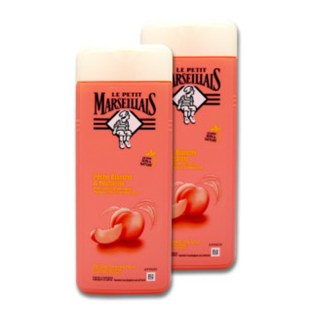 Le Petit Marseillais Douchegel Bio White Peach & Bio Nectarine2x400 ml