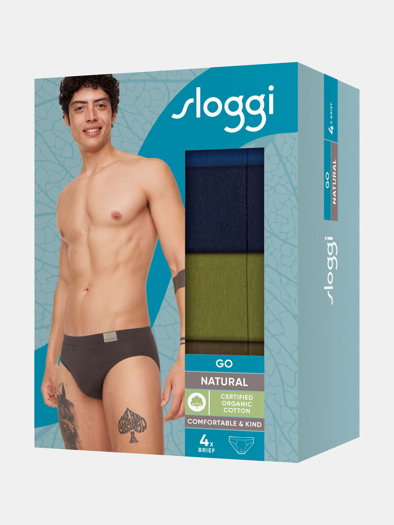 Lot de 4 slips GO Natural Brief