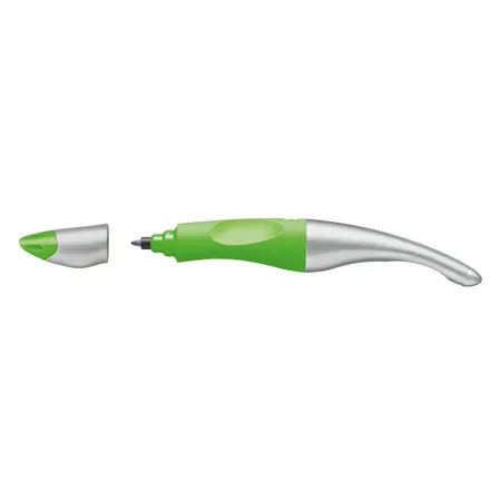 STABILO Ergonomischer Tintenroller EASYoriginal metallic, neongrün, mit Patrone, Rechtshänder