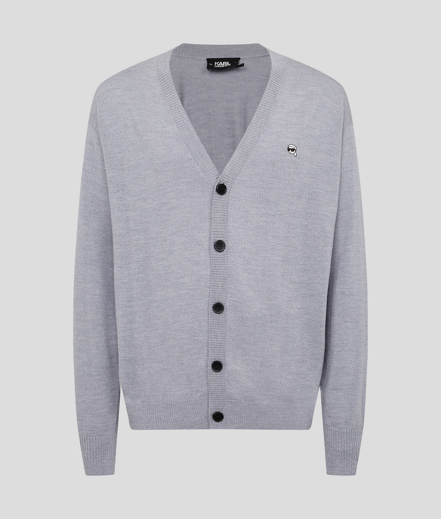 CARDIGAN EN LAINE MÉRINOS KARL IKONIK