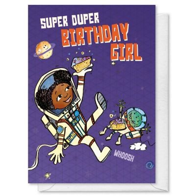 Space Party Fun Birthday Card
