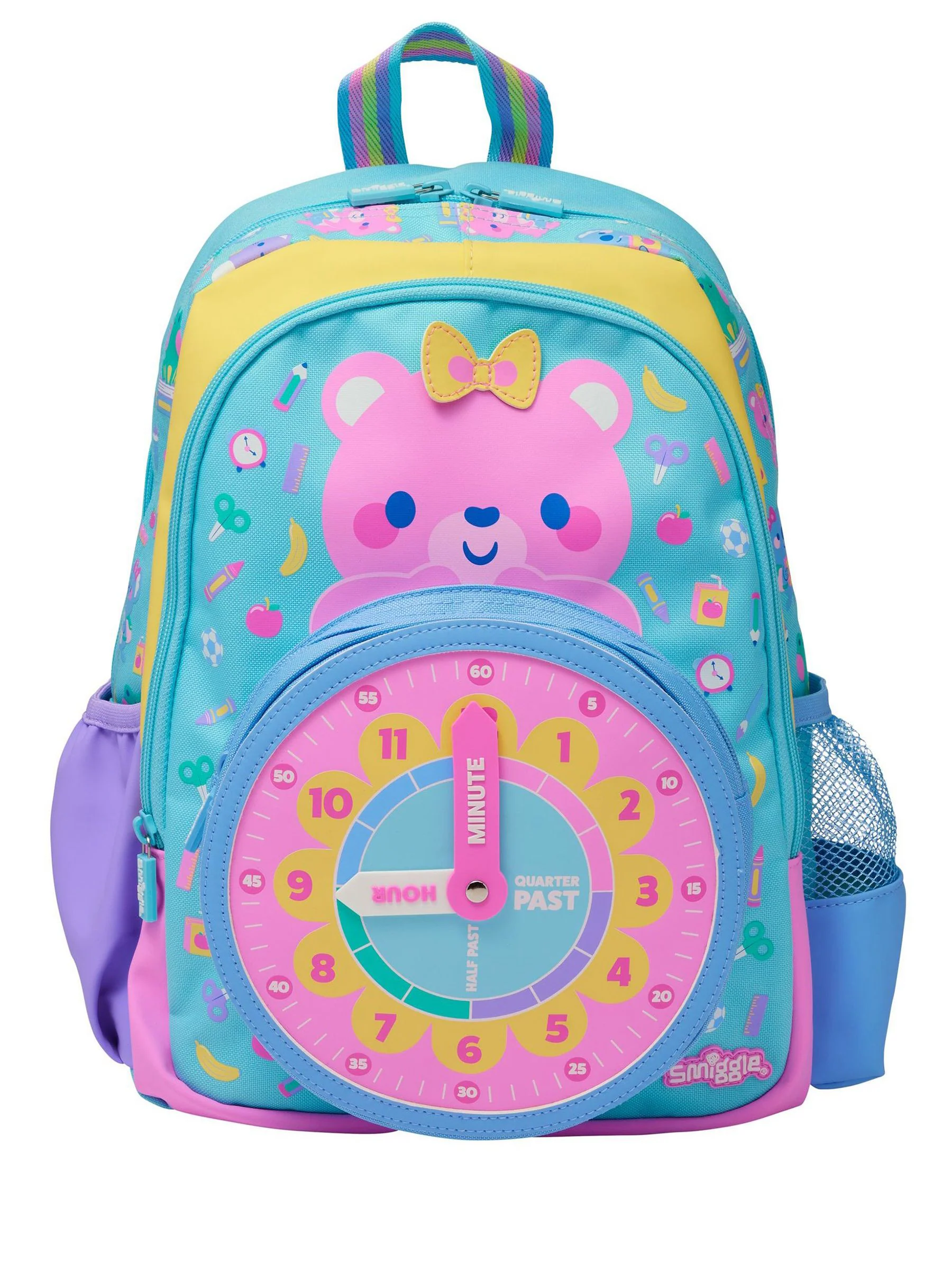 Blauw - Smiggle Ready Set Go Junior rugzak met figuurtjes