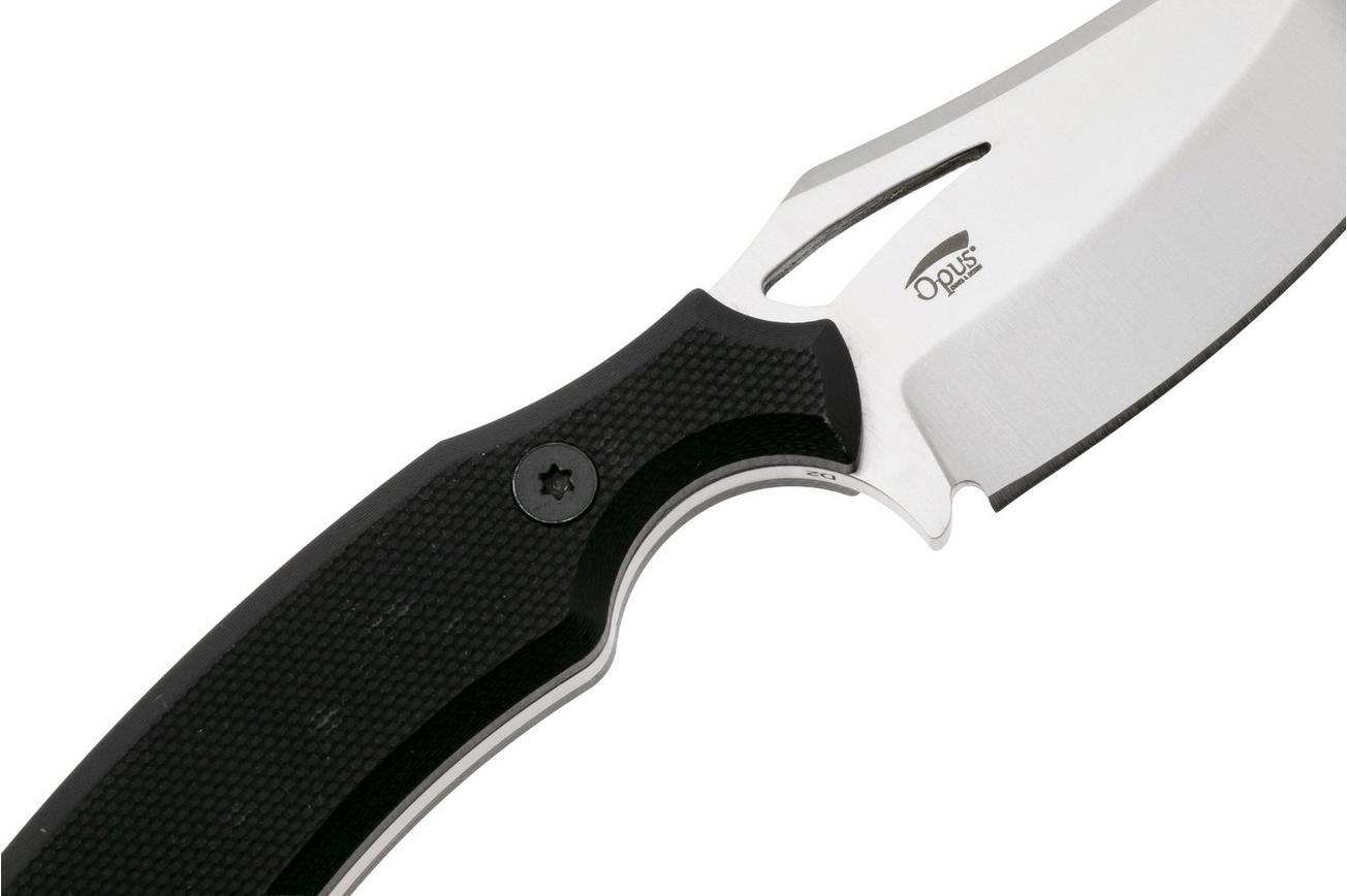 Böker Plus Tavros 02BP0007 Satin D2, Black G10, vaststaand mes
