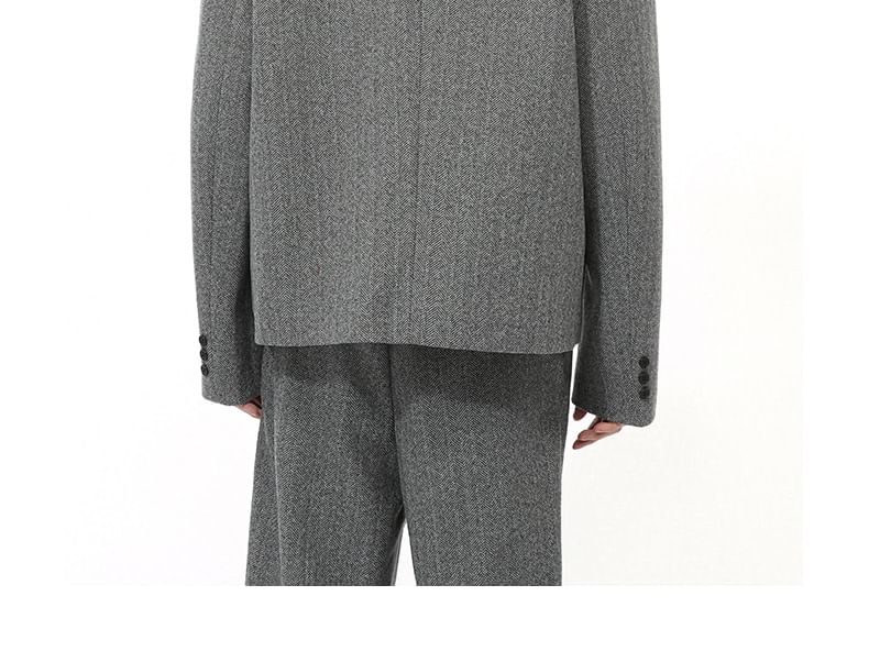 FAERIS - Enkelrijs blazer / Mid Rise Loose Fit pantalon