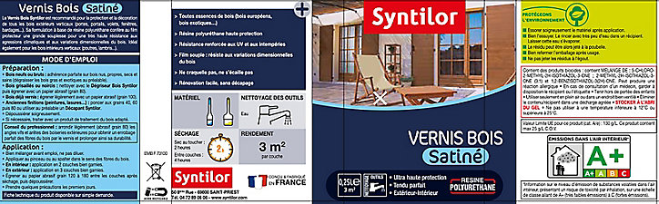 Vernis extérieur BSC Incolore Satiné Syntilor - 0.25 L