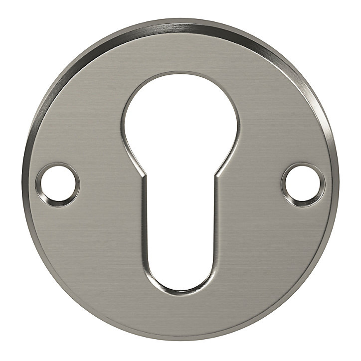Rosace de fonction rond à visser GoodHome brillant argent Ø48mm