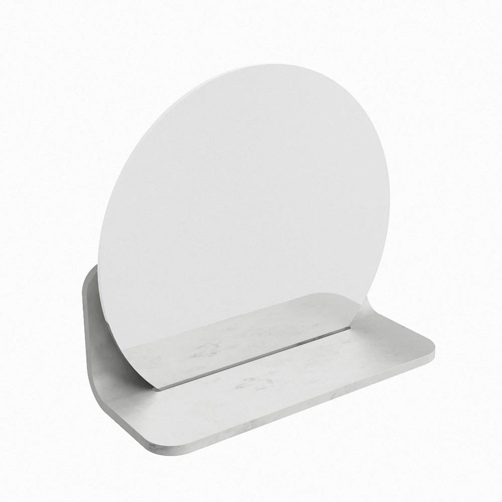 Mondiaz Spot spiegel rond Ø30cm met planchet opalo