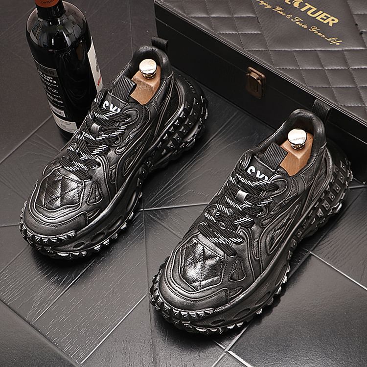 Mr Ozera - Color Block gewatteerde platform sneakers