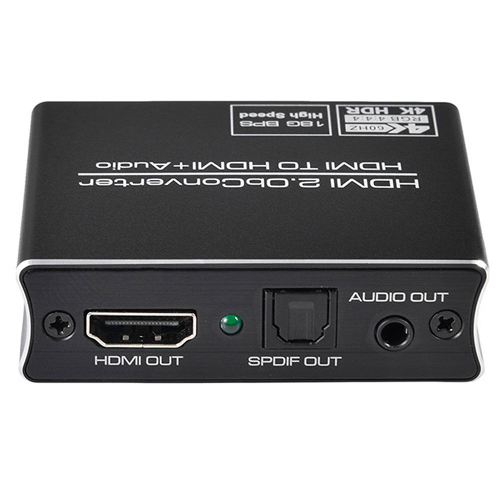 HDMI Audio Konverter Adapter auf 4K HDMI / 5.1 SPDIF Toslink / 3.5mm Klinke für PlayStation PS5 / PS4 / PS3 / TV / PC / DVD - Schwarz