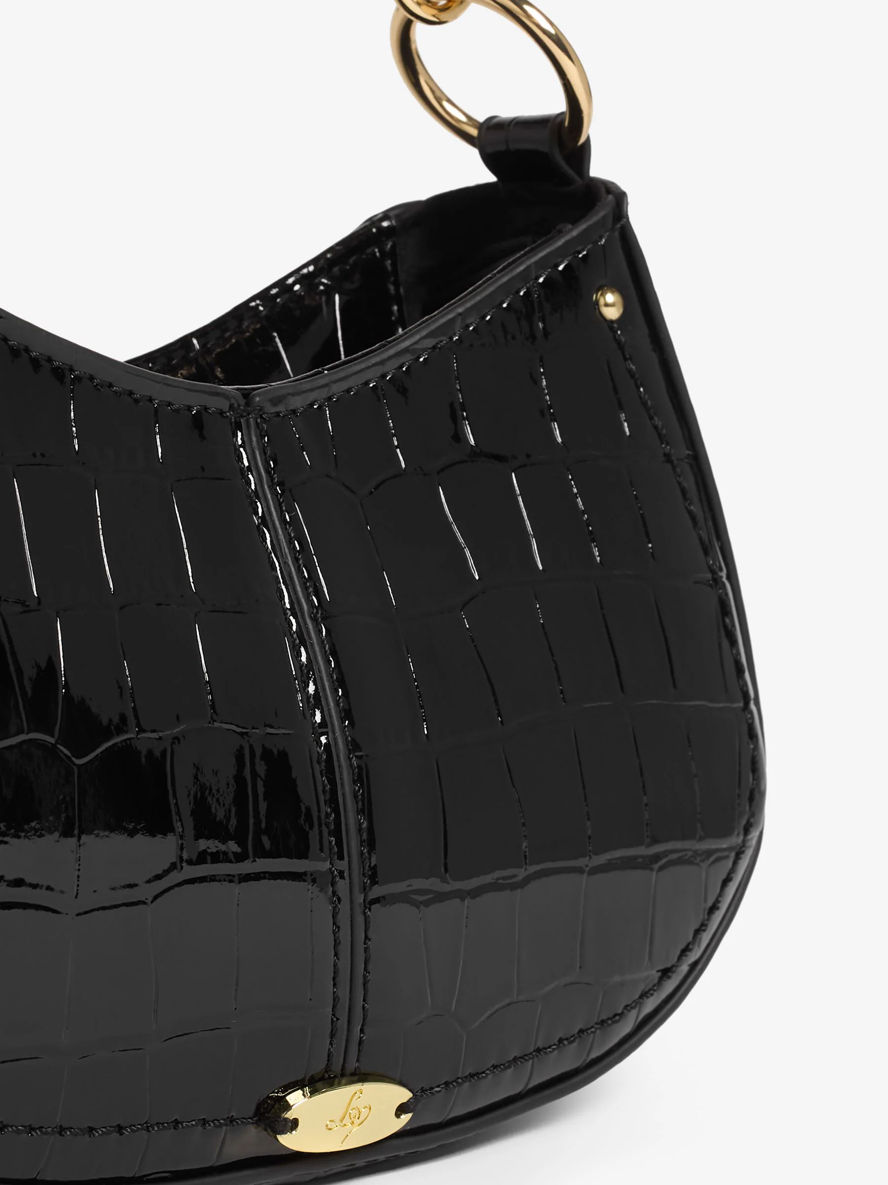 Zwart - Lipsy Mini Top Handle Bag with Bamboo Style Handle