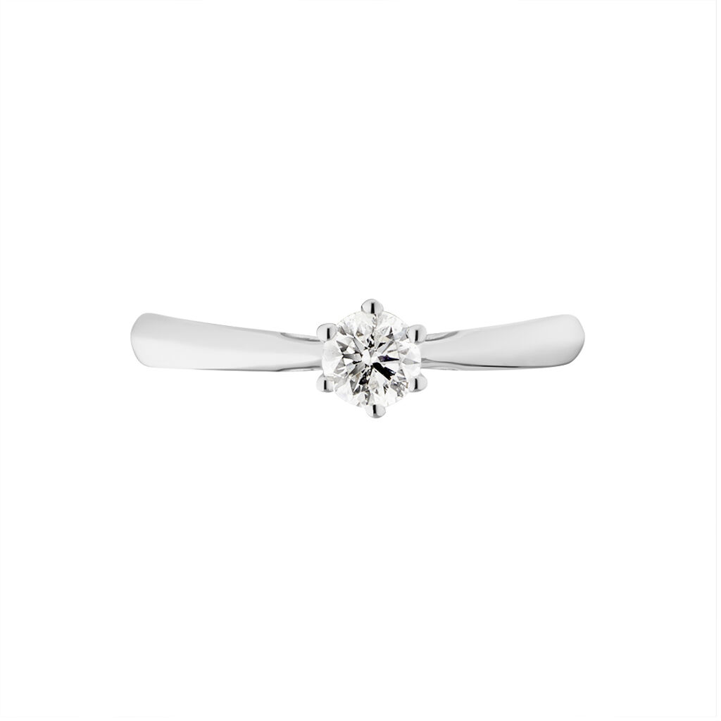 Bague Solitaire Veronika Or Blanc Diamant