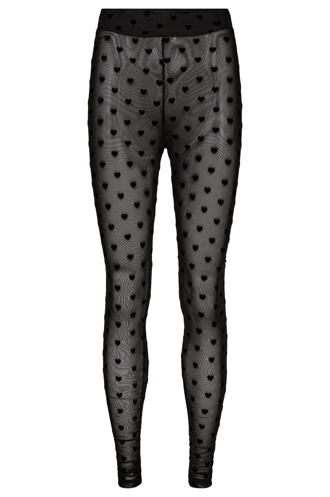 Liberte Mesh-Legging black flock heart