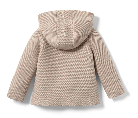 Baby-Strickjacke, beige meliert