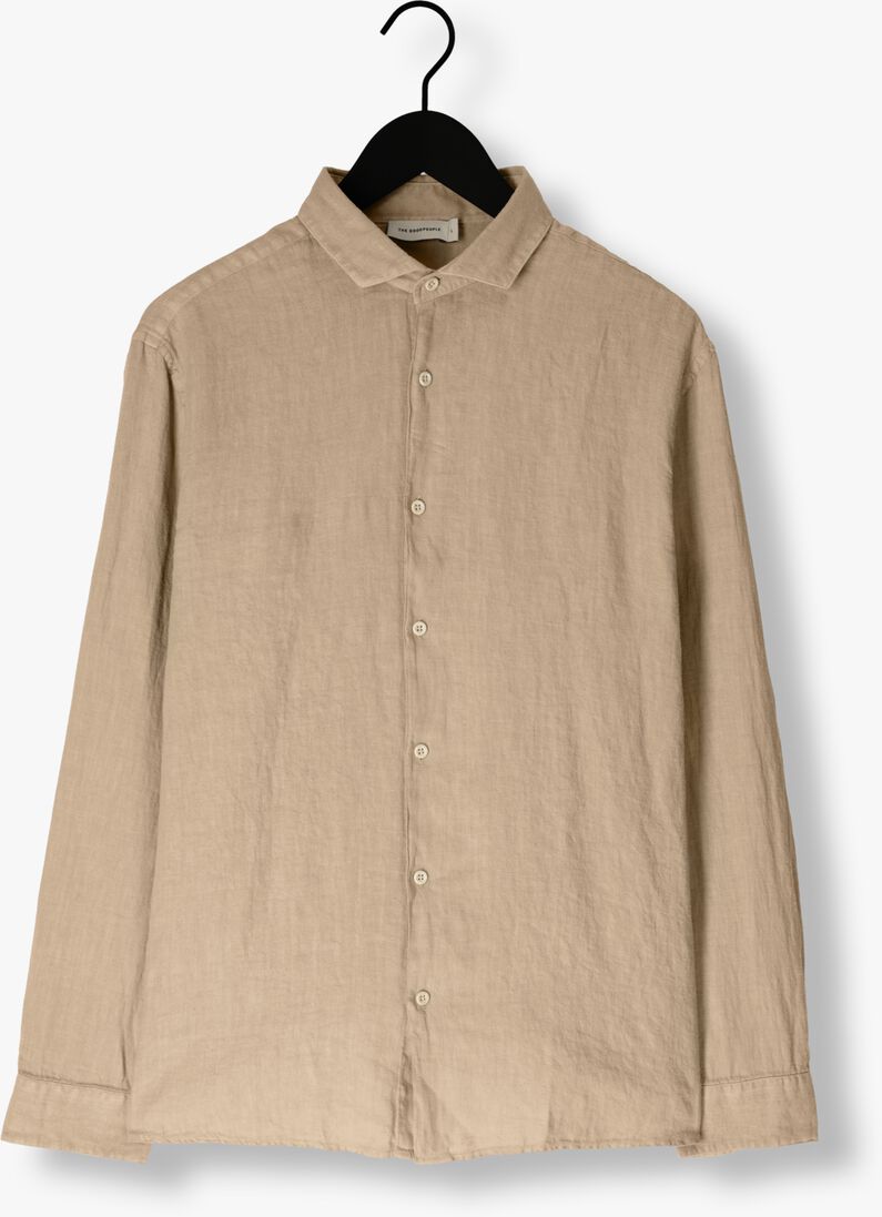 THE GOODPEOPLE beige the goodpeople casual overhemd soho