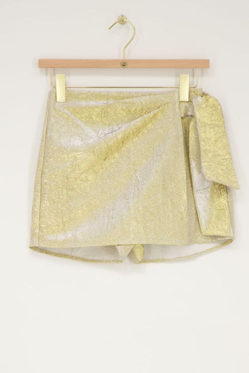 Goudkleurige skort met overslag