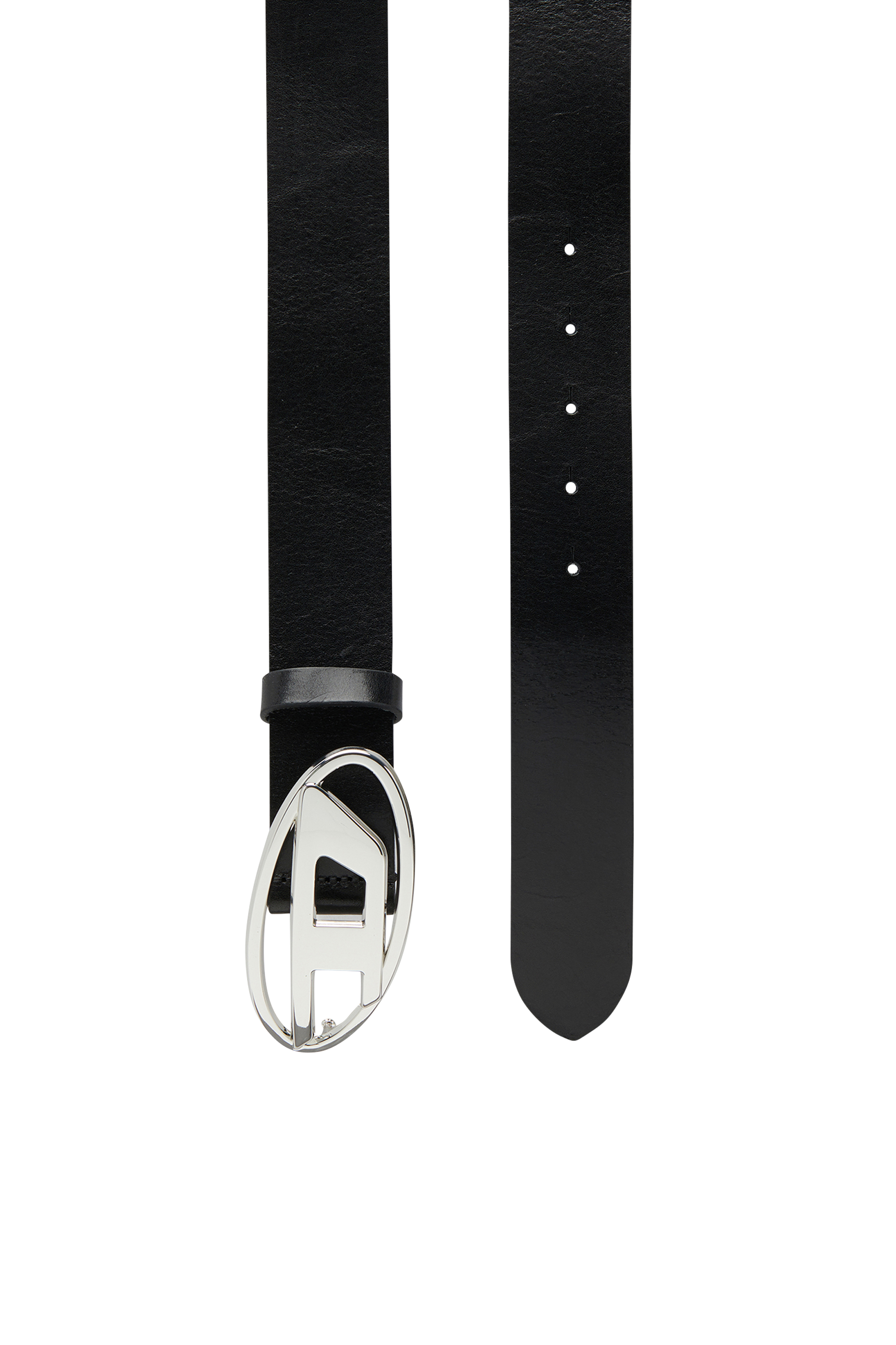 DIESEL Ceinture OVAL D LOGO B-1DR W Noir