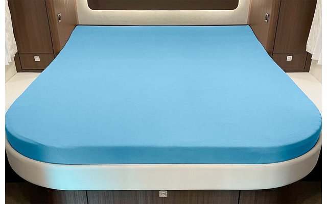 Spannbettlaken für Queensbett mit Abrundung oder Ecke