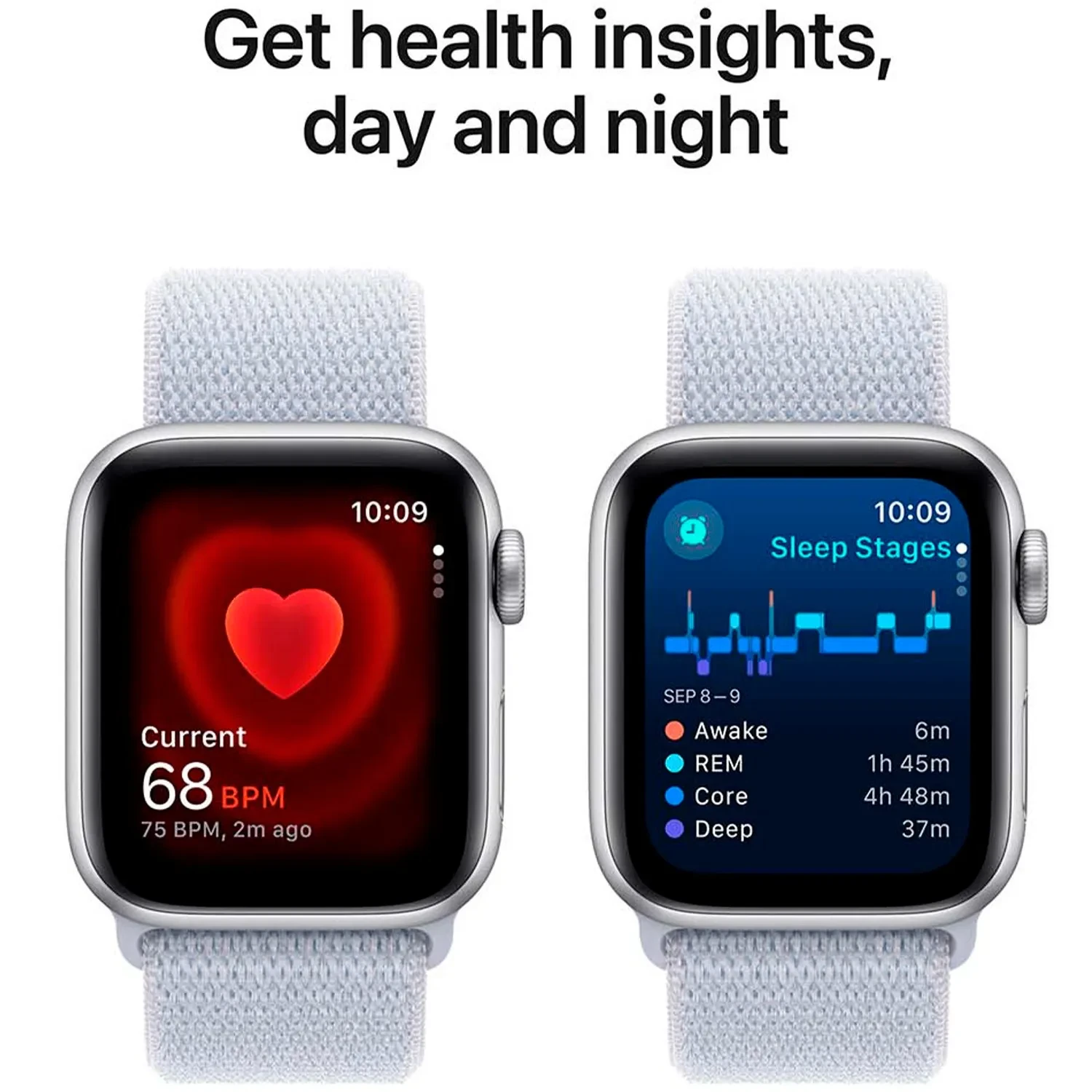 Apple Watch SE GPS 44mm Silver Aluminium Sport Loop MXET3
