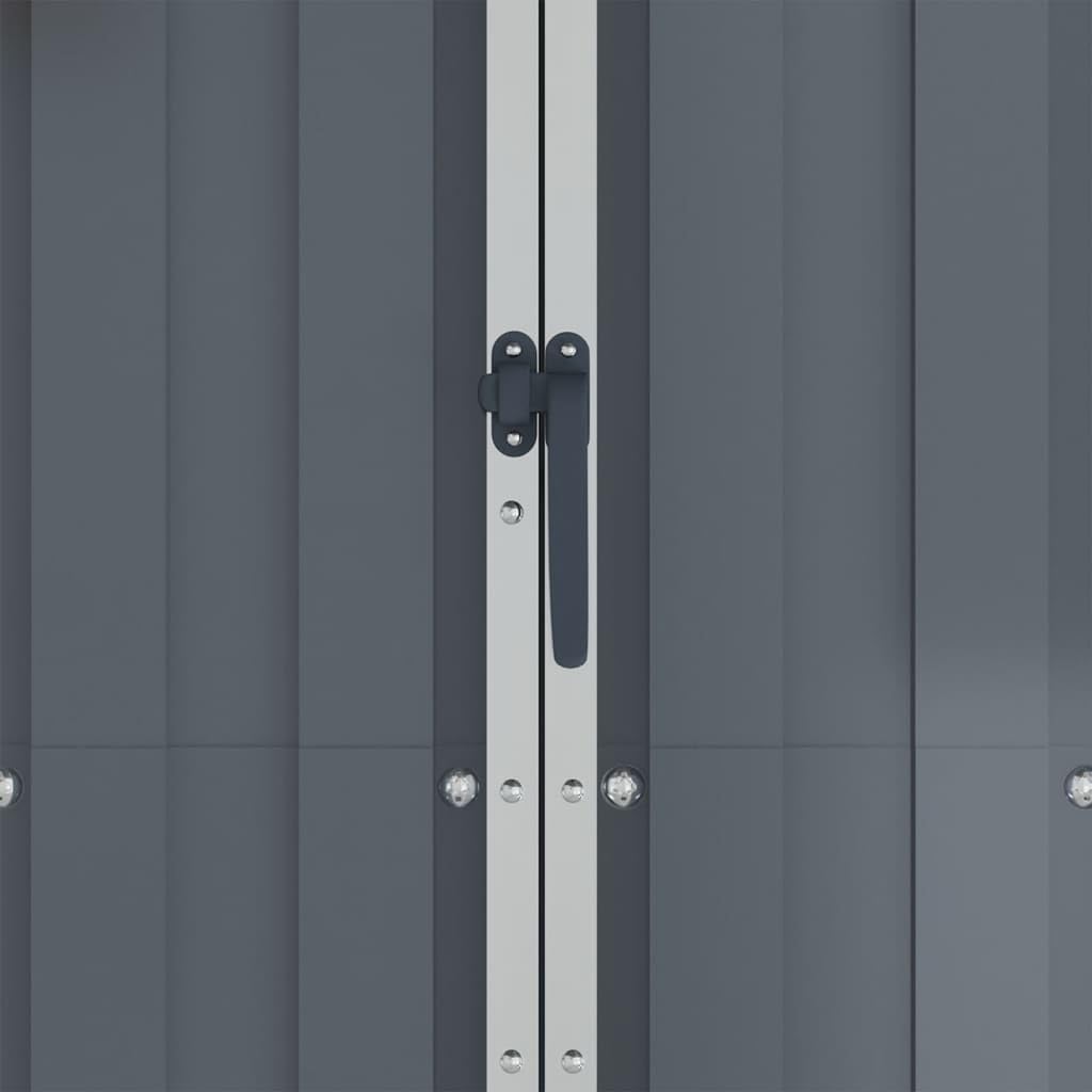 Kangmusi Gerätehaus Grau 116x45x175 cm Verzinkter Stahl, Grau 46302