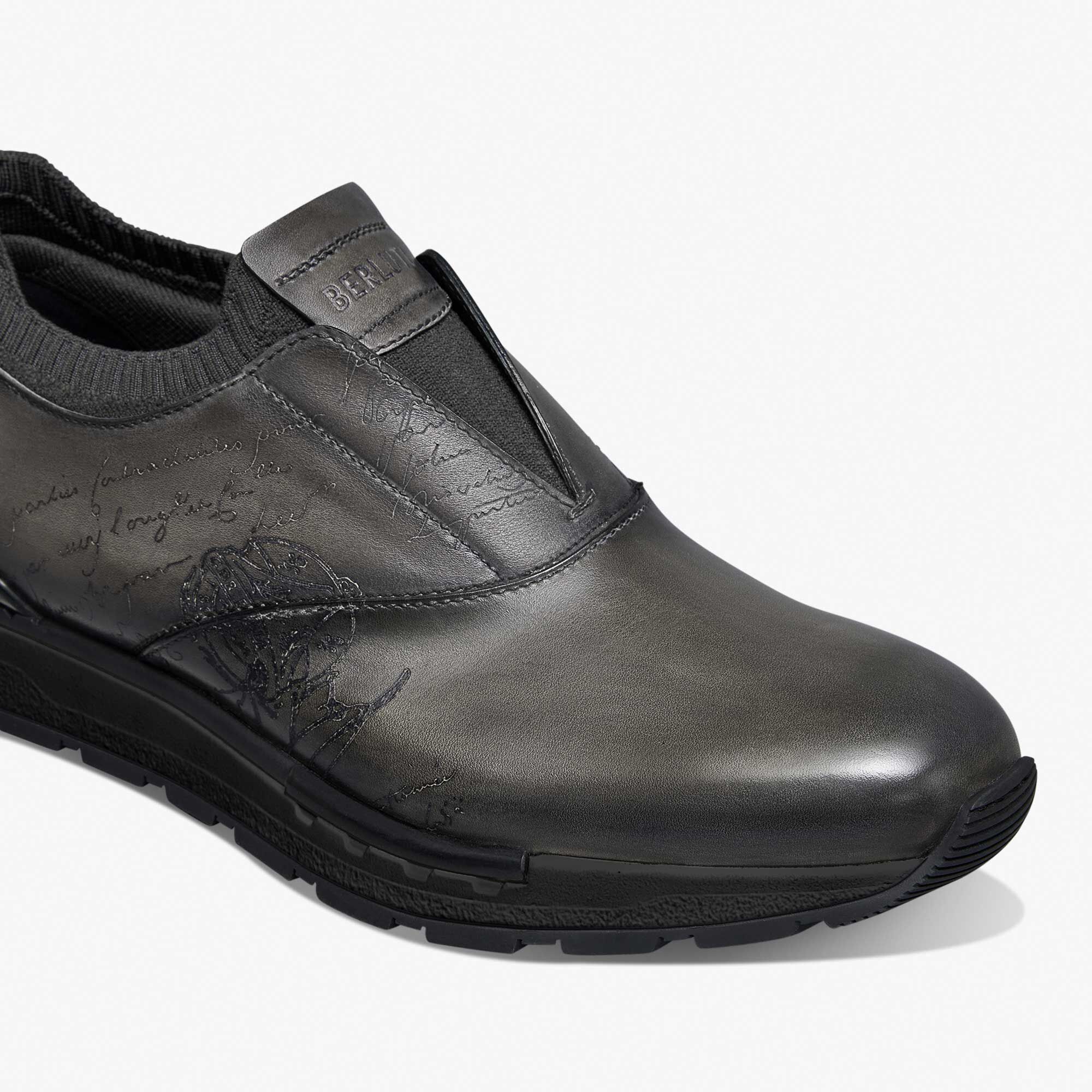 Slip On Sneaker Fast Track En Cuir Et Maille