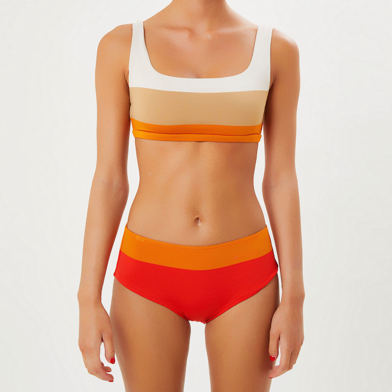 Iodus Haut de maillot de bain Pantxoa beige/orange sanguine