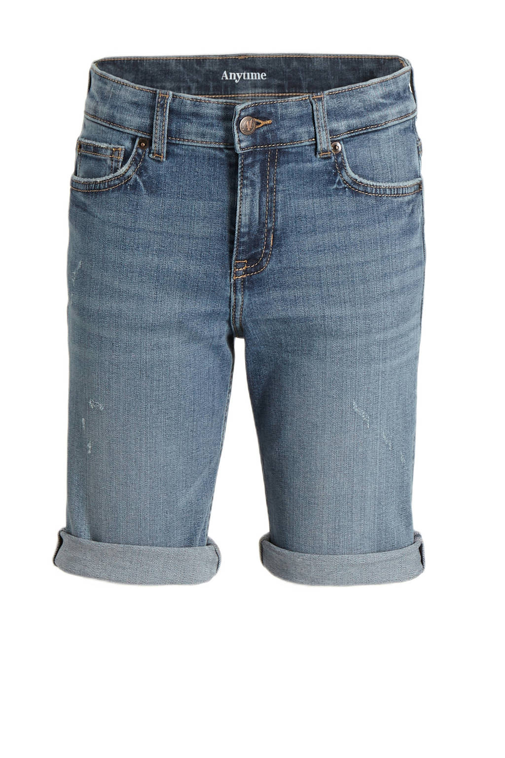 anytime denim short blauw