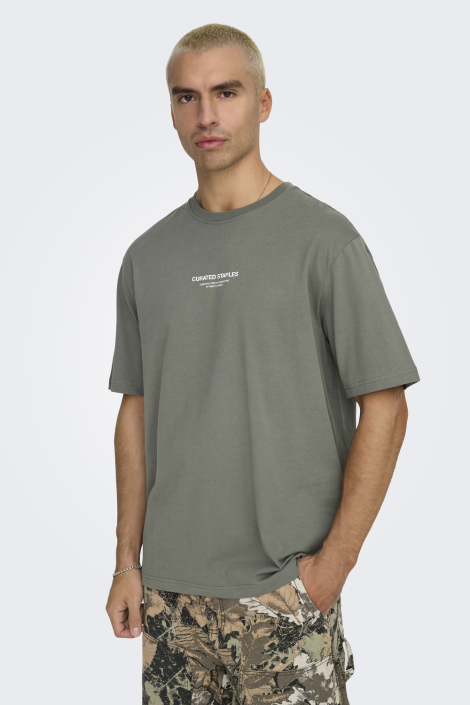Only & Sons groene heren t-shirt