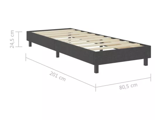 Sommier tapissier Gris Tissu 80 x 200 cm