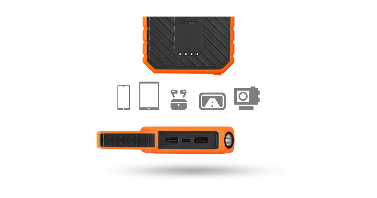 XtormXtreme Powerbank Rugged 18W - 10.000 mAh  (Oranje/zwart, IP65)