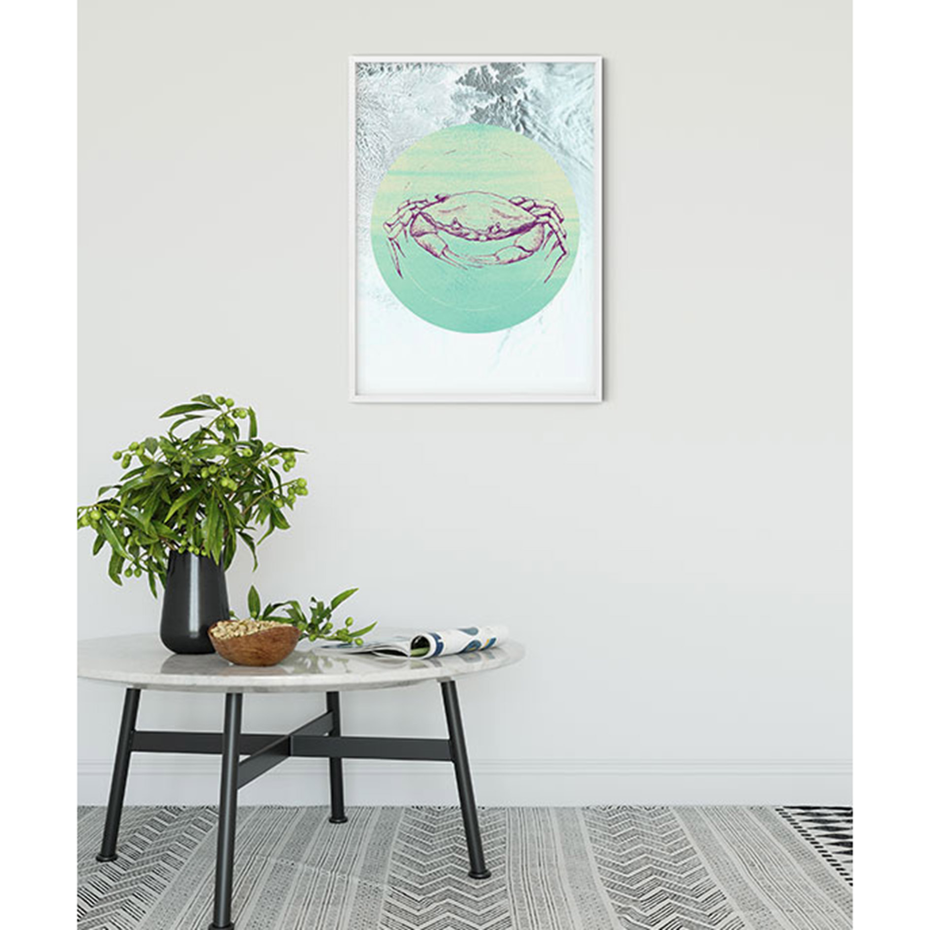 Wandbild CRAB SEA - bunt - 50x70 cm